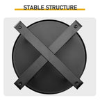 Round Metal Outdoor Table,All-Weather Black Patio Table for Garden,Deck or Balcony,Versatile Side Table,End Table & Bistro Table
