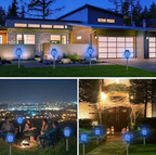landscape lighting,Flame solar light,Flicker Solar light 4 pack Waterproof Solar Pathway Lights for Garden Lawn Patio Yard Outdoor