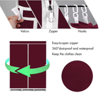 Portable Closet Organizer with Shelves Dustproof Non Woven Fabric Wardrobe Storage for Bedroom Home Easy Assembly Space Saving Clothing Rack