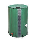100 Gallon PVC Rain Barrel With Measuring Scale, Green
