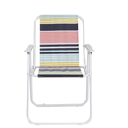 Colorful Striped Folding Beach Chair,Lightweight High Back Design,Portable for Camping & Lawn with Sturdy Armrests