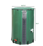 100 Gallon PVC Rain Barrel With Measuring Scale, Green