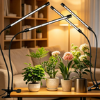 Full Spectrum LED Grow Light for Indoor Plants,full-spectrum supplemental lights, 5 Dimming Levels, 3/9/12H Auto On Off Timing Clip Plant Lamp