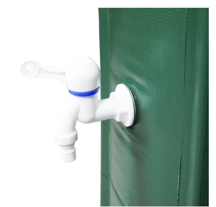 100 Gallon PVC Rain Barrel With Measuring Scale, Green