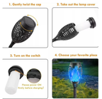 landscape lighting,Flame solar light,Flicker Solar light 4 pack Waterproof Solar Pathway Lights for Garden Lawn Patio Yard Outdoor