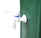 100 Gallon PVC Rain Barrel With Measuring Scale, Green