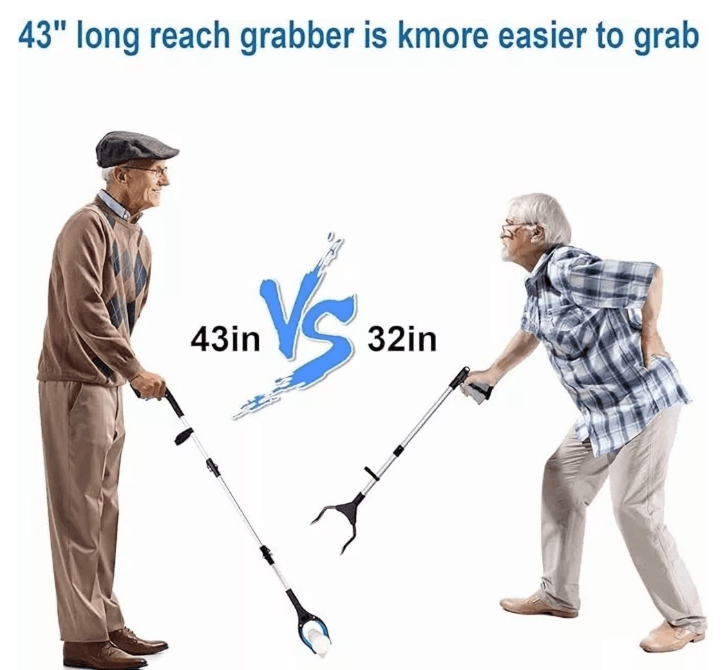 2Pack 43inch Grabber reach tool,claw grabber reach tool,grab tool to reach thing,Grabber reaching tool hand reacher grabber trash pick up claw for elderly