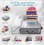 3 Pack Under Bed Storage Containers,Closet Organizers and Storage Bins,Foldable Underbed Storage Bags Visible Breathable Non-woven Closet Storage for Blanket,Comforter,Bedding