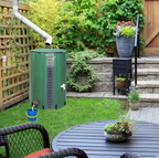 100 Gallon PVC Rain Barrel With Measuring Scale, Green