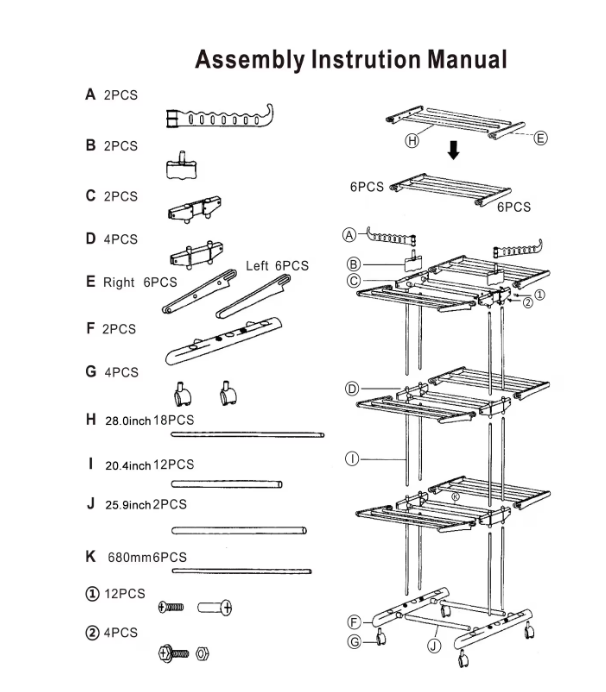 Feirrmimo Clothes Drying Rack,Oversized 4-Tier,Foldable Stainless Steel Drying Rack Clothing,Movable Drying Rack Poles