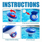 Mini Floating Pool Chlorine Dispenser,Chlorine/Bromine Tablet Floater for Spa,Hot Tub &,Fountain,Inflatable & Above-Ground Pools
