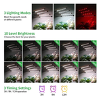 Feirrmimo LED Grow Lights for Indoor Plants,Full-Spectrum Grow Light with Automatic On/Off and 3/9/12-Hour Timer,4-Head Clip-On Plant Grow Light with 9 Dimmable Brightness Levels