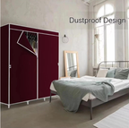 Portable Closet Organizer with Shelves Dustproof Non Woven Fabric Wardrobe Storage for Bedroom Home Easy Assembly Space Saving Clothing Rack