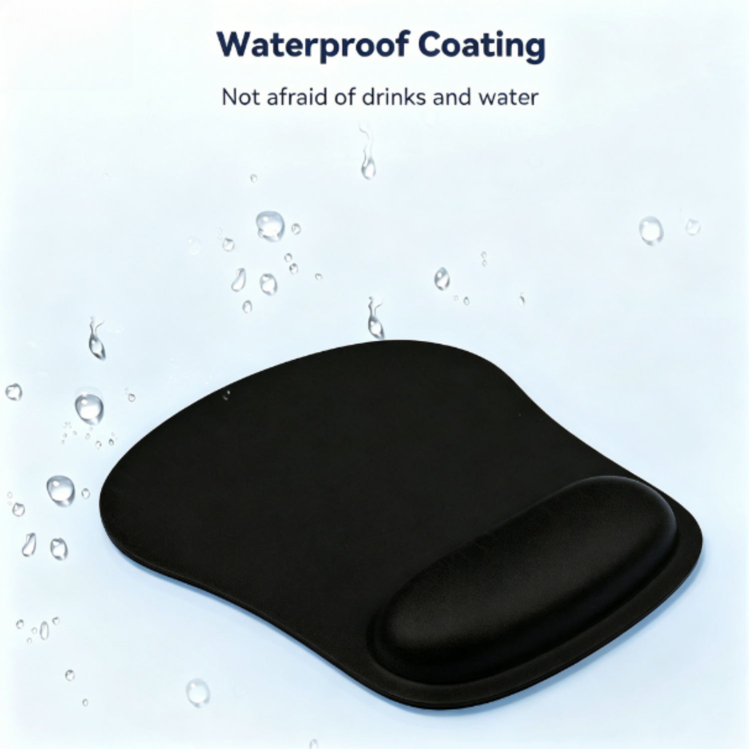 1 Black Pack Mouse Pad with Wrist Support, Ergonomic Gaming Mouse Pad Pain Relief, Portable Comfortable Mousepad for Computer, Laptop, Office, Home Non-Slip Base