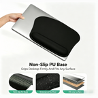 2 Black Pack Mouse Pad with Wrist Support, Ergonomic Gaming Mouse Pad Pain Relief, Portable Comfortable Mousepad for Computer, Laptop, Office, Home Non-Slip Base