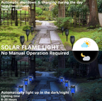 landscape lighting,Flame solar light,Flicker Solar light 4 pack Waterproof Solar Pathway Lights for Garden Lawn Patio Yard Outdoor