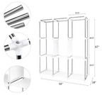 Portable Closet Organizer with Shelves Dustproof Non Woven Fabric Wardrobe Storage for Bedroom Home Easy Assembly Space Saving Clothing Rack