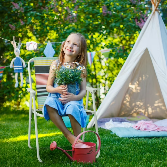 Colorful Striped Folding Beach Chair,Lightweight High Back Design,Portable for Camping & Lawn with Sturdy Armrests