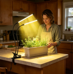 Full Spectrum LED Grow Light for Indoor Plants,full-spectrum supplemental lights, 5 Dimming Levels, 3/9/12H Auto On Off Timing Clip Plant Lamp