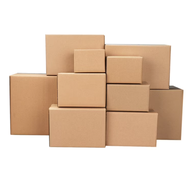 100 Pack - 8x6x4 Inch Corrugated Cardboard Boxes (20x15x10cm) for Shipping & Storage - Yellow
