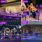 landscape lighting,Flame solar light,Flicker Solar light 4 pack Waterproof Solar Pathway Lights Landscape Lighting for Garden Lawn Patio Yard Outdoor