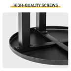 Round Metal Outdoor Table,All-Weather Black Patio Table for Garden,Deck or Balcony,Versatile Side Table,End Table & Bistro Table