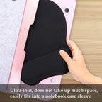 1 Black Pack Mouse Pad with Wrist Support, Ergonomic Gaming Mouse Pad Pain Relief, Portable Comfortable Mousepad for Computer, Laptop, Office, Home Non-Slip Base