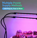 Feirrmimo LED Grow Lights for Indoor Plants,Full-Spectrum Grow Light with Automatic On/Off and 3/9/12-Hour Timer,2-Head Clip-On Plant Grow Light with 9 Dimmable Brightness Levels