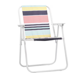 Colorful Striped Folding Beach Chair,Lightweight High Back Design,Portable for Camping & Lawn with Sturdy Armrests