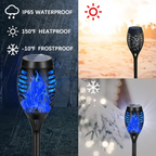 landscape lighting,Flame solar light,Flicker Solar light 4 pack Waterproof Solar Pathway Lights for Garden Lawn Patio Yard Outdoor
