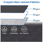 6 Pack Large Foldable Closet Organizer Storage Bags with Sturdy Handles for Comforters Blankets Bedding Black