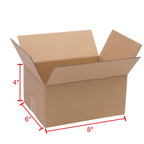 100 Pack - 8x6x4 Inch Corrugated Cardboard Boxes (20x15x10cm) for Shipping & Storage - Yellow