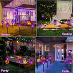 landscape lighting,Flame solar light,Flicker Solar light 4 pack Waterproof Solar Pathway Lights Landscape Lighting for Garden Lawn Patio Yard Outdoor