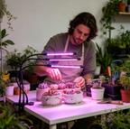 Feirrmimo LED Grow Lights for Indoor Plants,Full-Spectrum Grow Light with Automatic On/Off and 3/9/12-Hour Timer,3-Head Clip-On Plant Grow Light with 9 Dimmable Brightness Levels